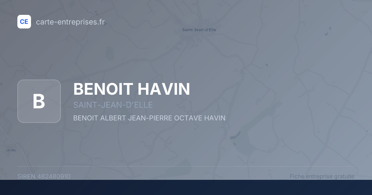 BENOIT HAVIN — 482480910 — fiche entreprise