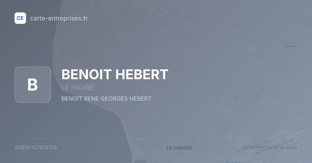 BENOIT HEBERT — 421613316 — fiche entreprise
