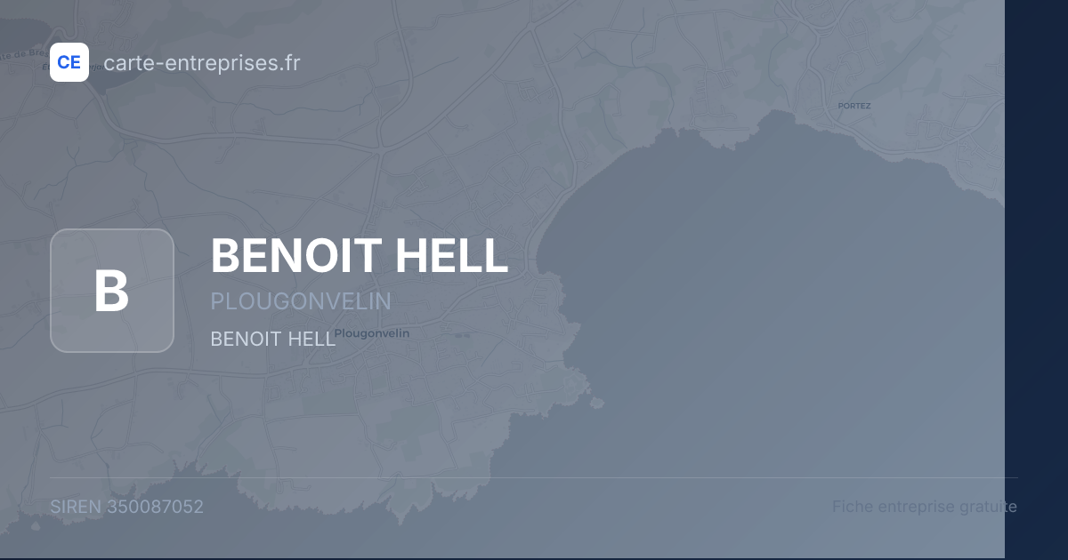 BENOIT HELL — 350087052 — fiche entreprise
