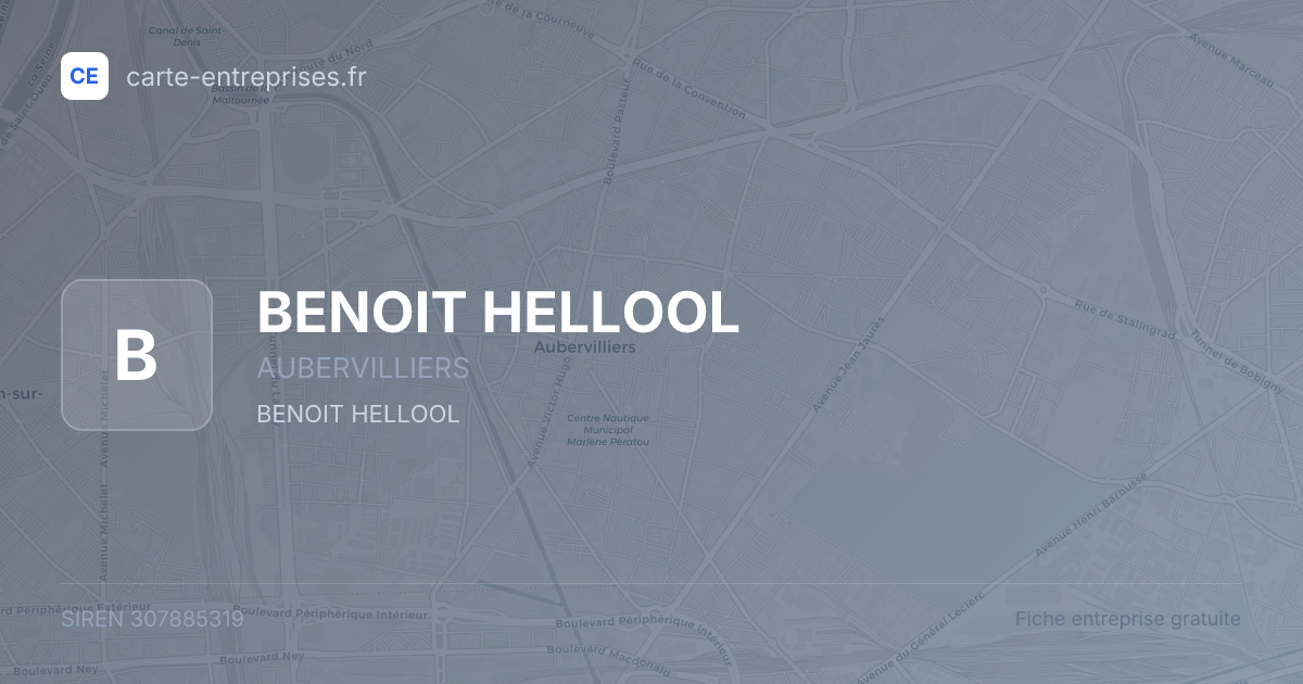 BENOIT HELLOOL — 307885319 — fiche entreprise