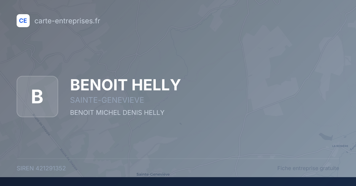BENOIT HELLY — 421291352 — fiche entreprise