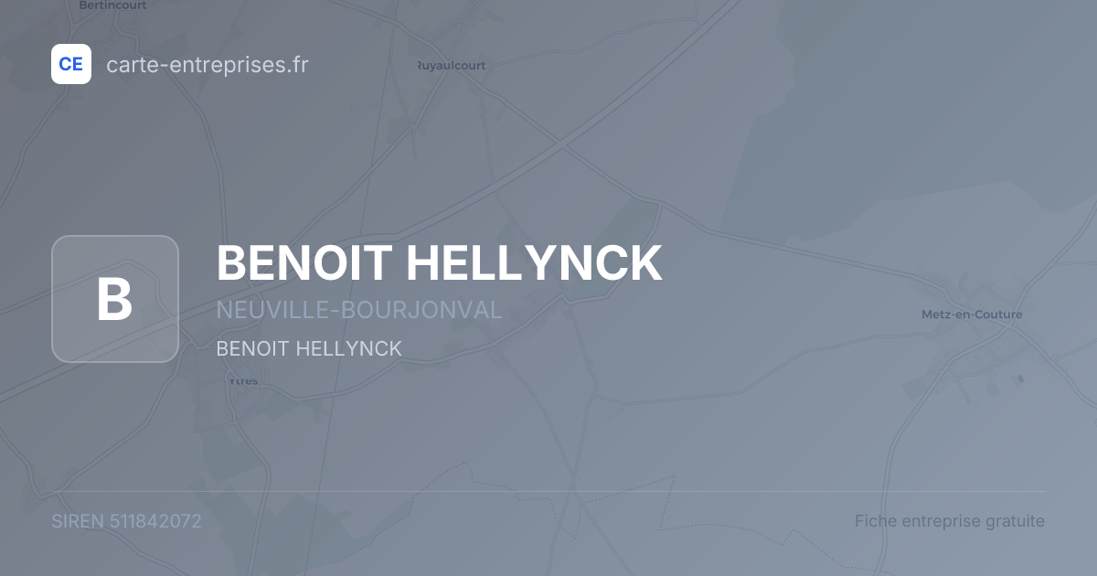 BENOIT HELLYNCK — 511842072 — fiche entreprise