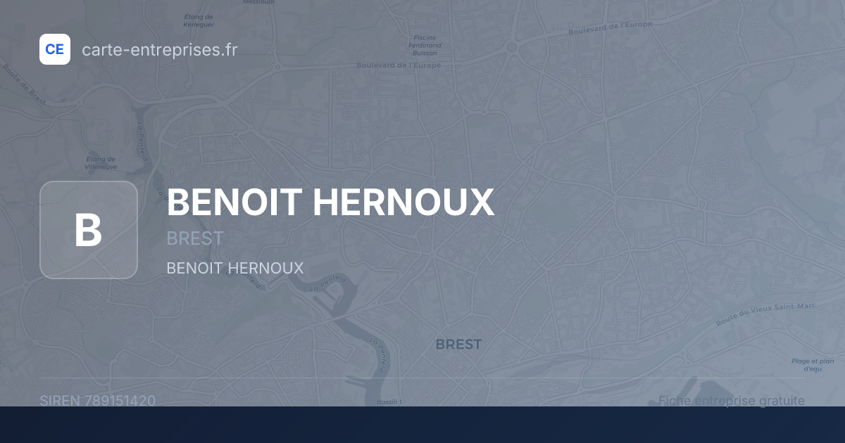 BENOIT HERNOUX — 789151420 — fiche entreprise