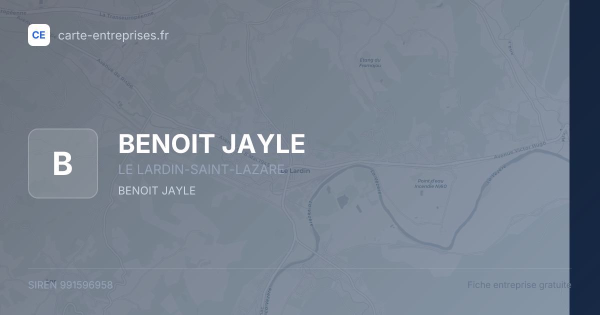 BENOIT JAYLE — 991596958 — fiche entreprise
