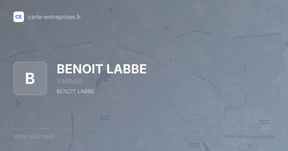 BENOIT LABBE — 352813489 — fiche entreprise