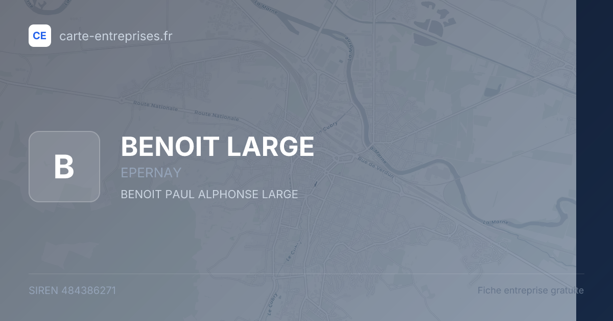 BENOIT LARGE — 484386271 — fiche entreprise