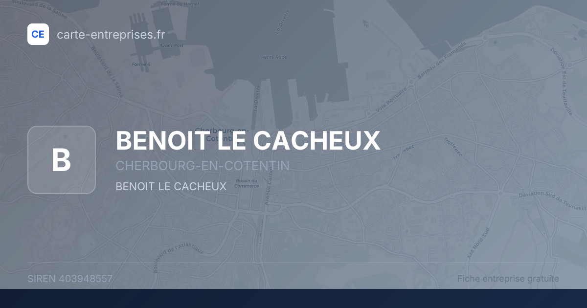 BENOIT LE CACHEUX — 403948557 — fiche entreprise