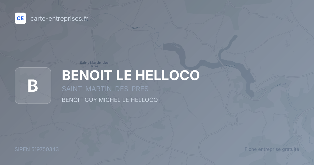 BENOIT LE HELLOCO — 519750343 — fiche entreprise