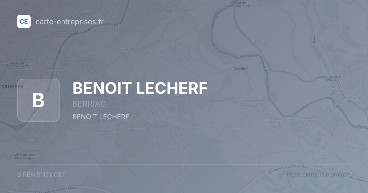 BENOIT LECHERF — 511711087 — fiche entreprise