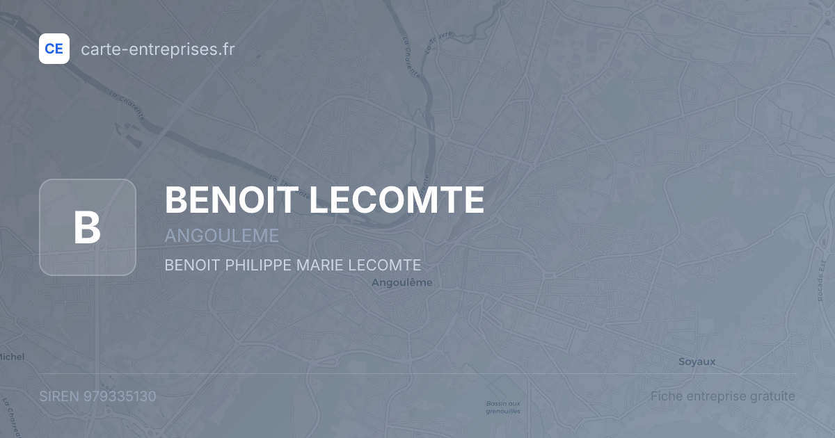BENOIT LECOMTE — 979335130 — fiche entreprise