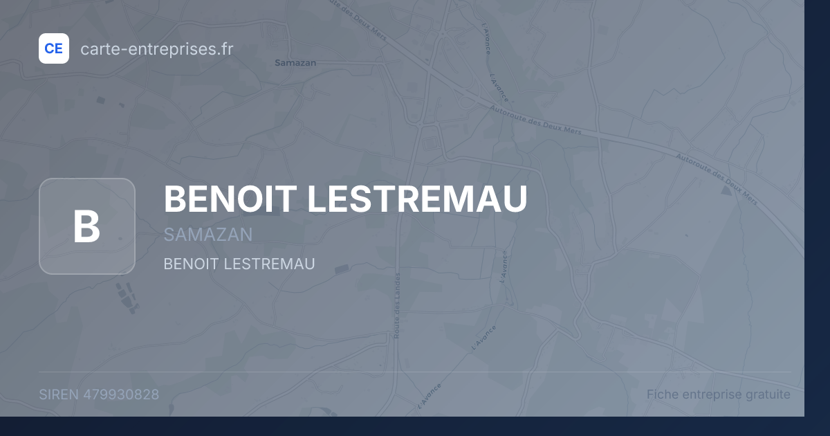 BENOIT LESTREMAU — 479930828 — fiche entreprise
