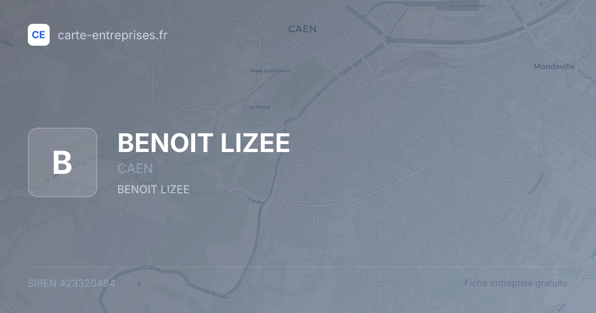 BENOIT LIZEE — 423320464 — fiche entreprise