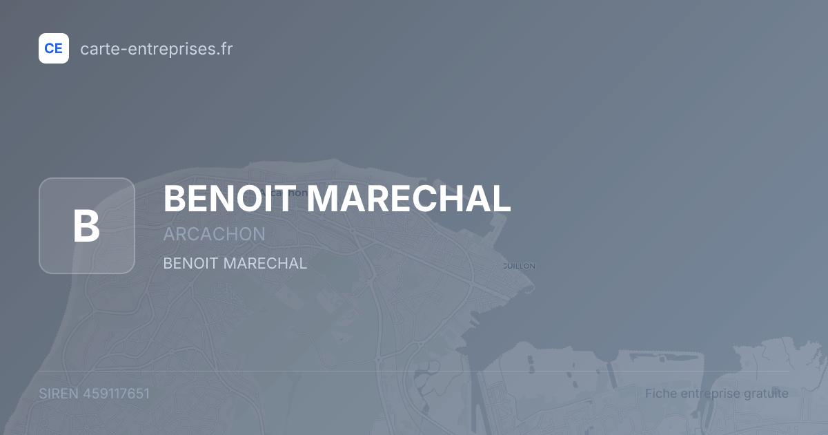 BENOIT MARECHAL — 459117651 — fiche entreprise