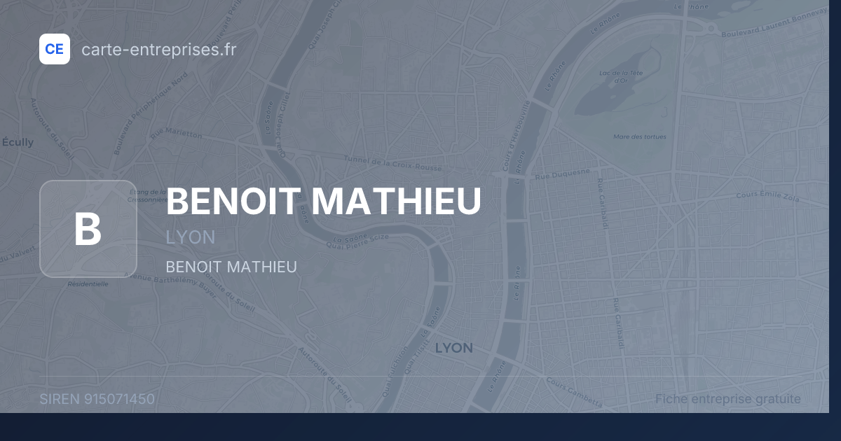 BENOIT MATHIEU — 915071450 — fiche entreprise