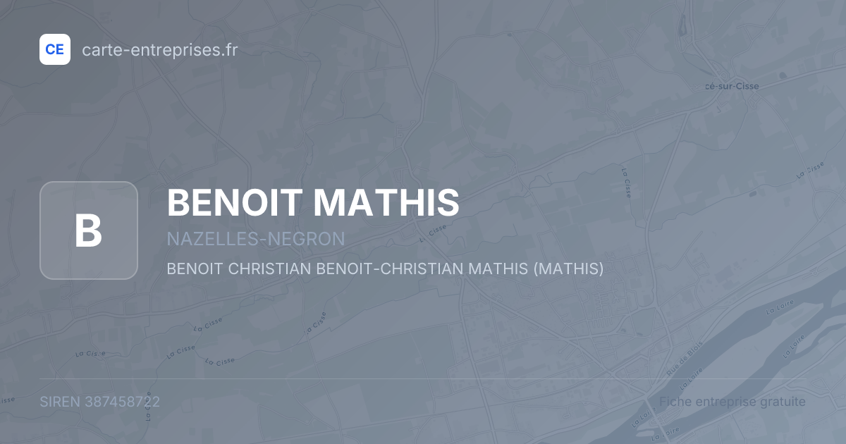 BENOIT MATHIS — 387458722 — fiche entreprise
