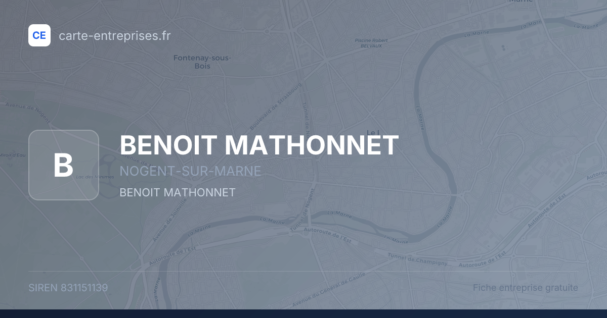 BENOIT MATHONNET — 831151139 — fiche entreprise