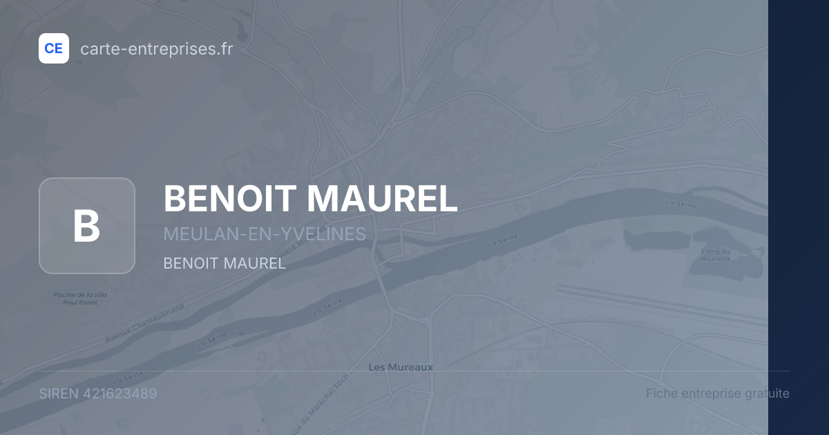 BENOIT MAUREL — 421623489 — fiche entreprise