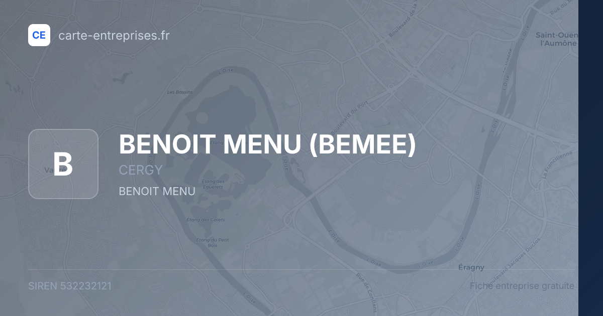 BENOIT MENU (BEMEE) — 532232121 — fiche entreprise