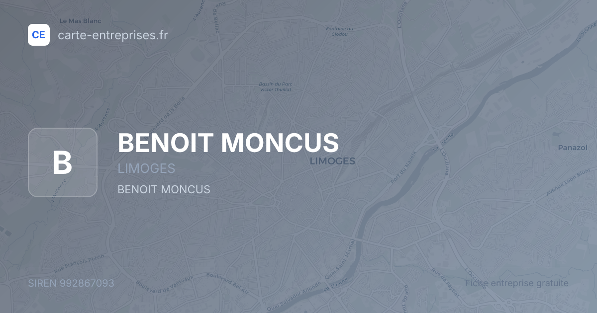 BENOIT MONCUS — 992867093 — fiche entreprise