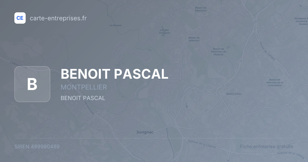 BENOIT PASCAL — 499990489 — fiche entreprise