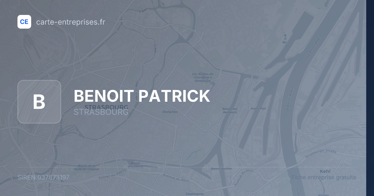 BENOIT PATRICK — 037873197 — fiche entreprise