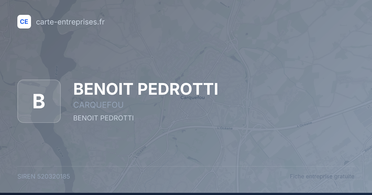 BENOIT PEDROTTI — 520320185 — fiche entreprise