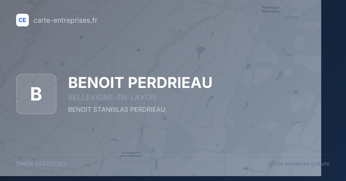 BENOIT PERDRIEAU — 804793263 — fiche entreprise