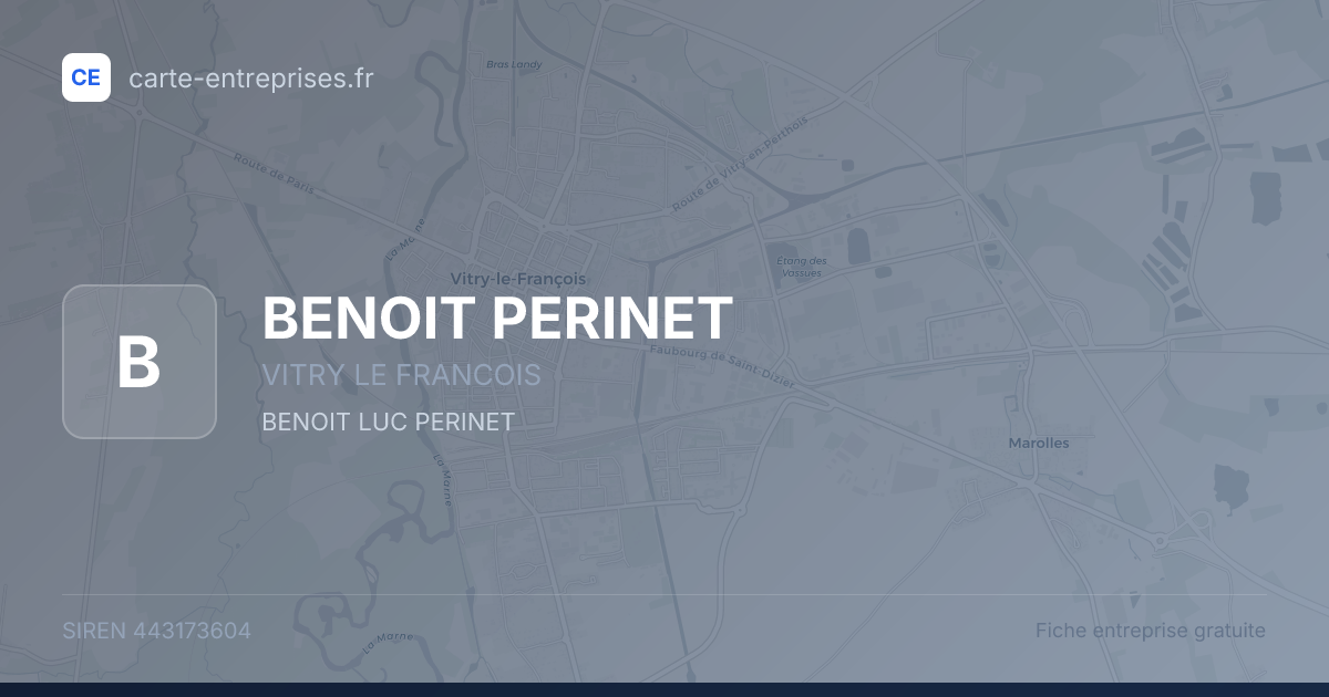 BENOIT PERINET — 443173604 — fiche entreprise