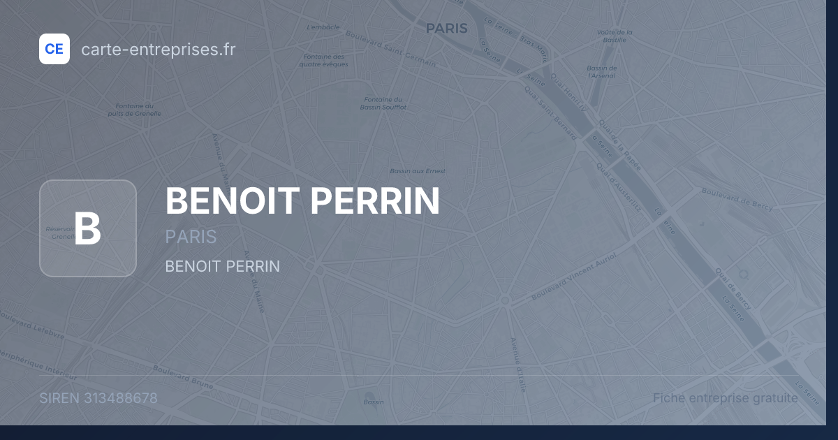 BENOIT PERRIN — 313488678 — fiche entreprise