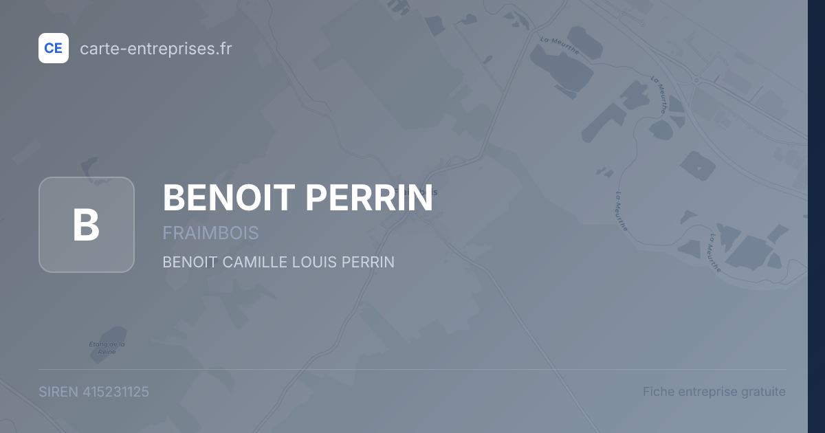 BENOIT PERRIN — 415231125 — fiche entreprise