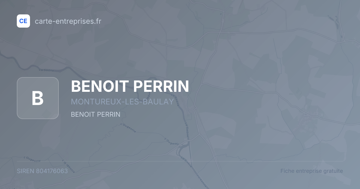 BENOIT PERRIN — 804176063 — fiche entreprise