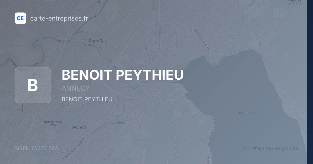 BENOIT PEYTHIEU — 752761783 — fiche entreprise
