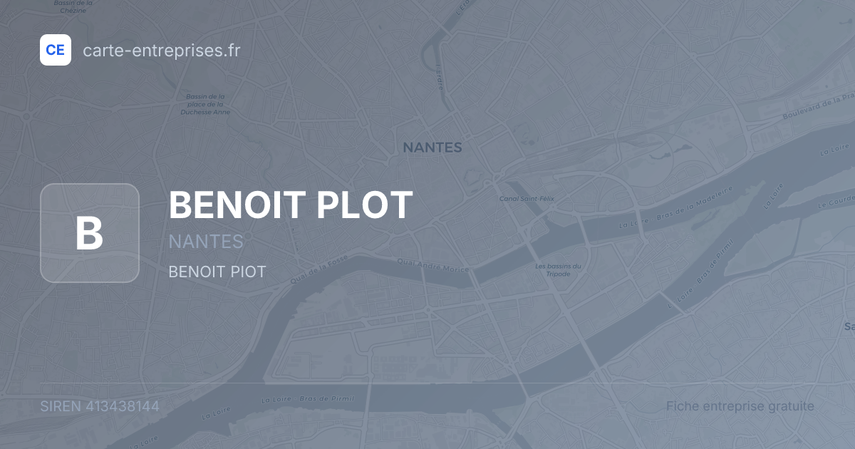BENOIT PLOT — 413438144 — fiche entreprise