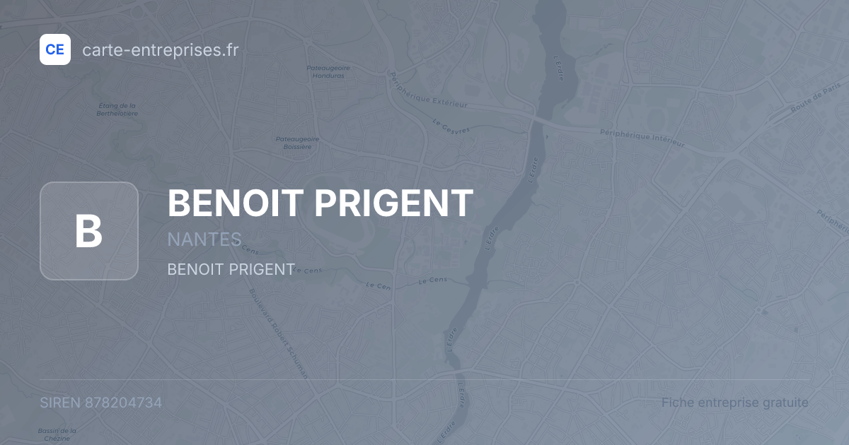 BENOIT PRIGENT — 878204734 — fiche entreprise