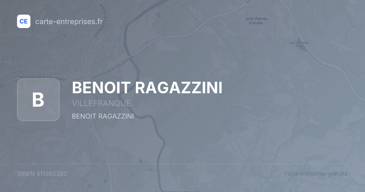 BENOIT RAGAZZINI — 511365280 — fiche entreprise
