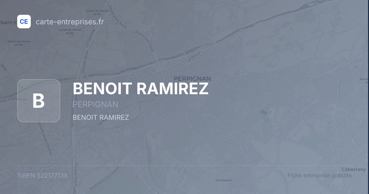 BENOIT RAMIREZ — 522177138 — fiche entreprise