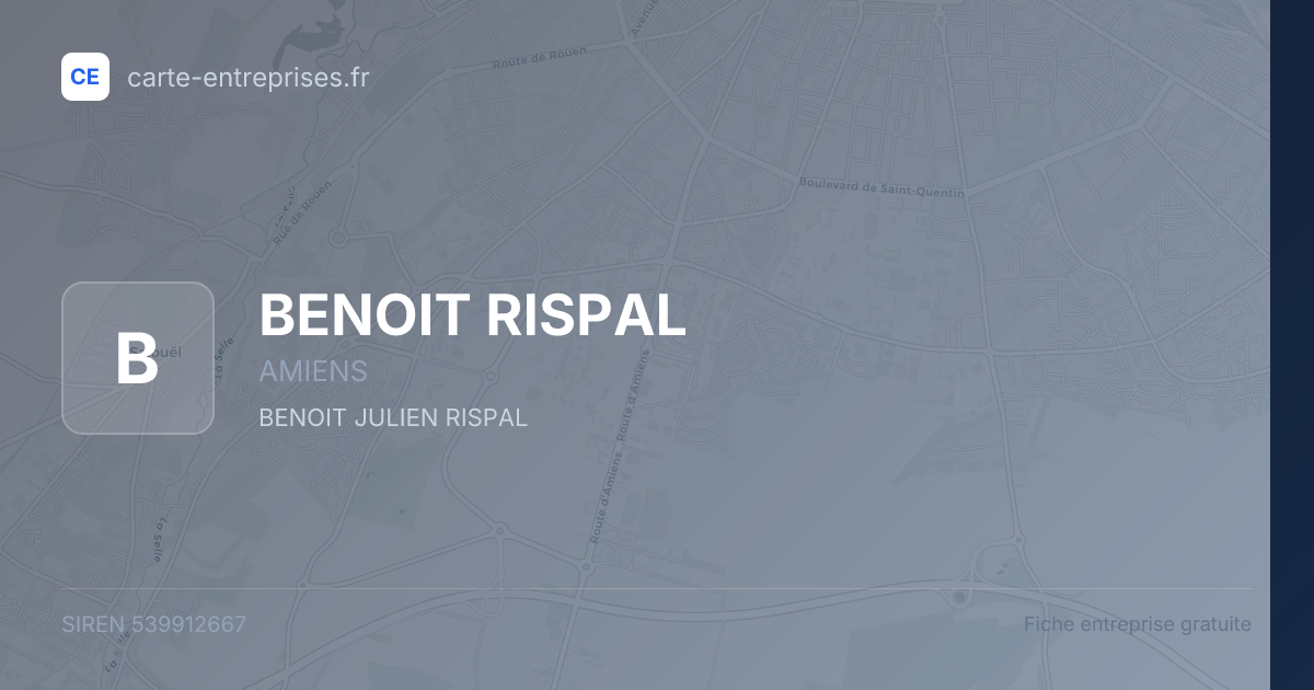 BENOIT RISPAL — 539912667 — fiche entreprise