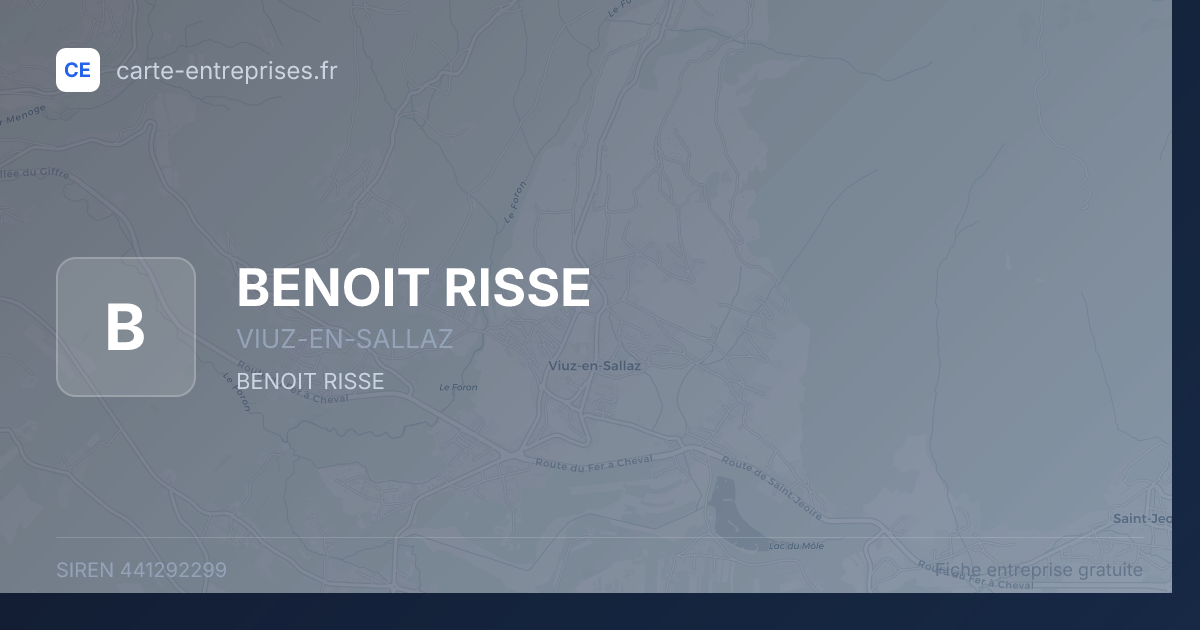 BENOIT RISSE — 441292299 — fiche entreprise