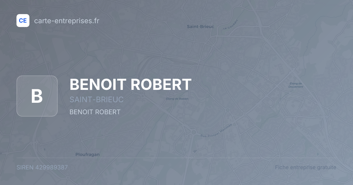 BENOIT ROBERT — 429989387 — fiche entreprise