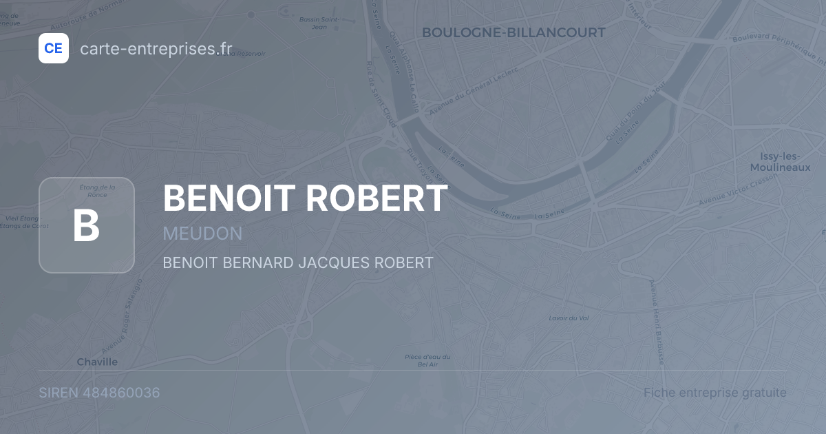 BENOIT ROBERT — 484860036 — fiche entreprise