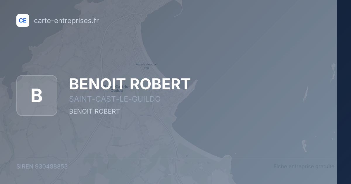 BENOIT ROBERT — 930488853 — fiche entreprise