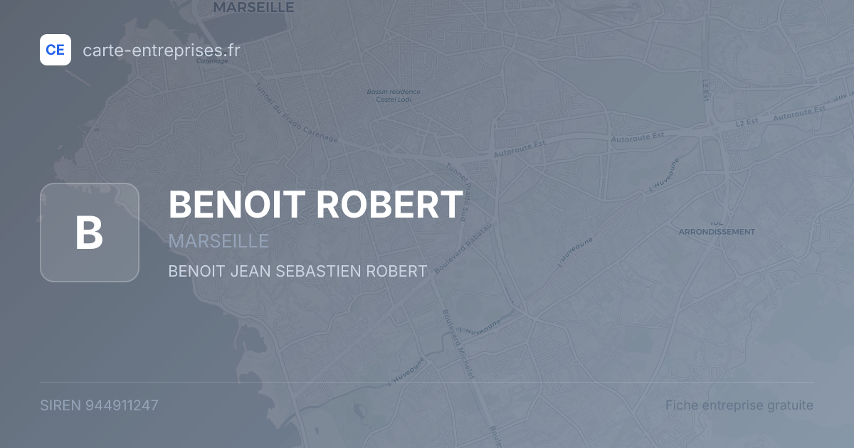 BENOIT ROBERT — 944911247 — fiche entreprise