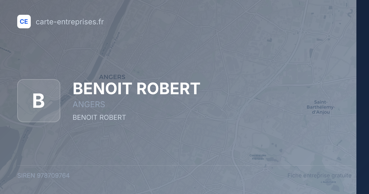 BENOIT ROBERT — 978709764 — fiche entreprise