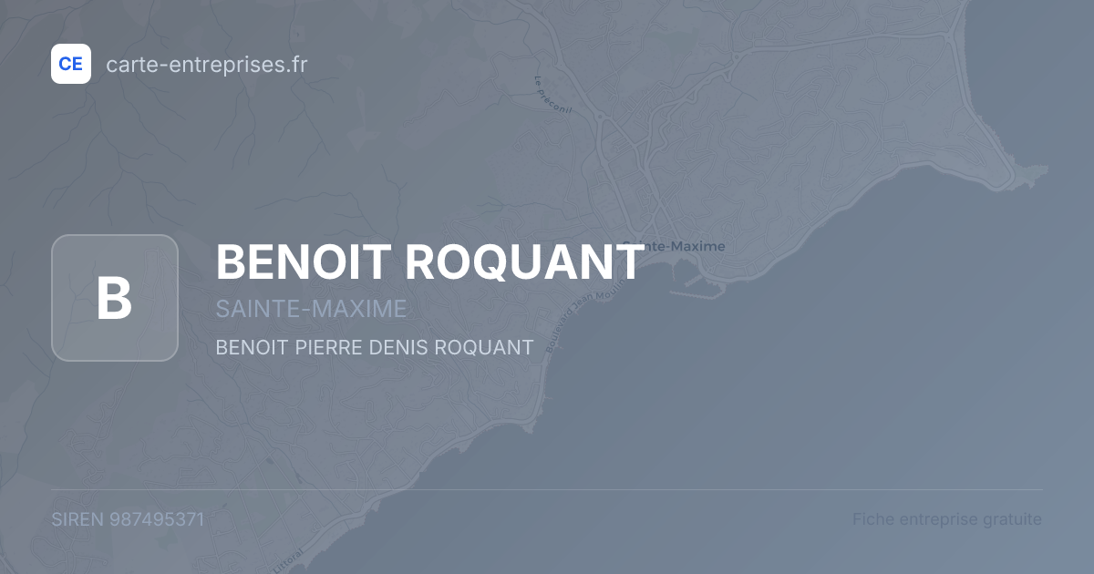 BENOIT ROQUANT — 987495371 — fiche entreprise