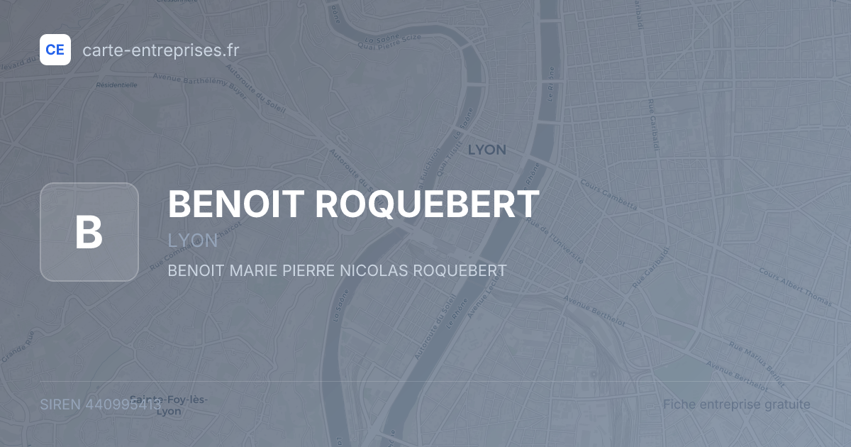 BENOIT ROQUEBERT — 440995413 — fiche entreprise
