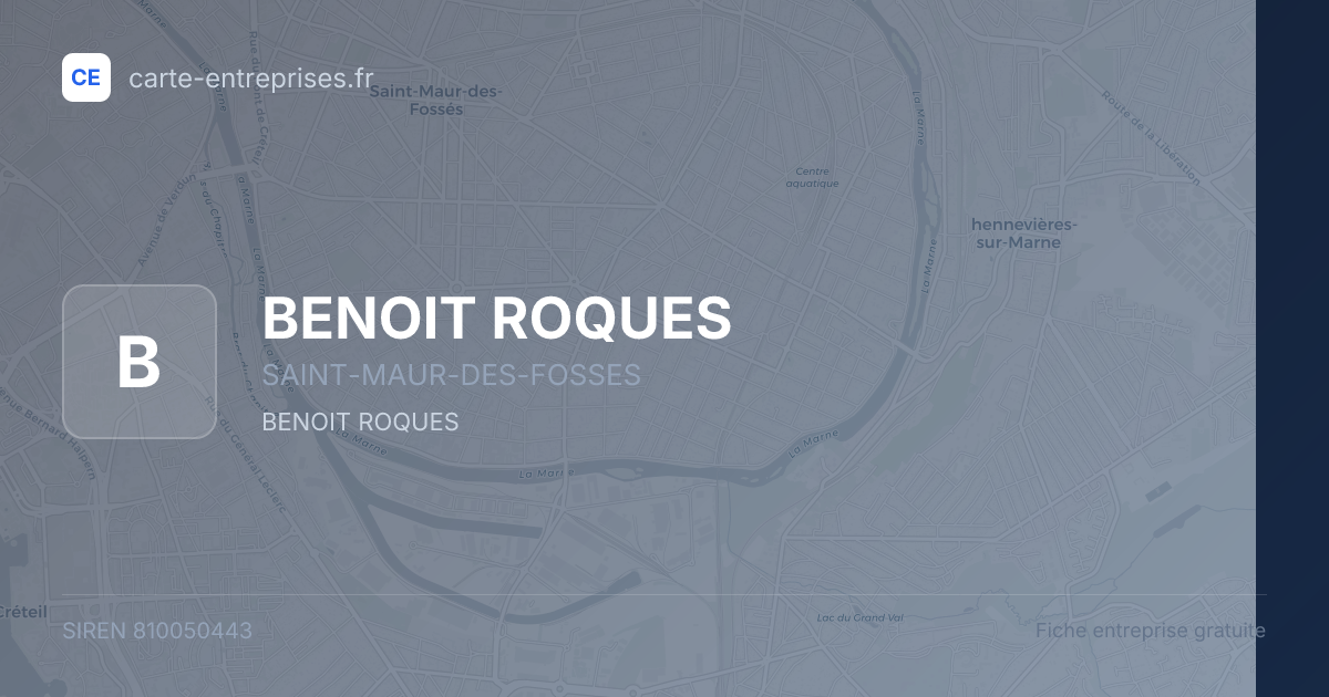 BENOIT ROQUES — 810050443 — fiche entreprise
