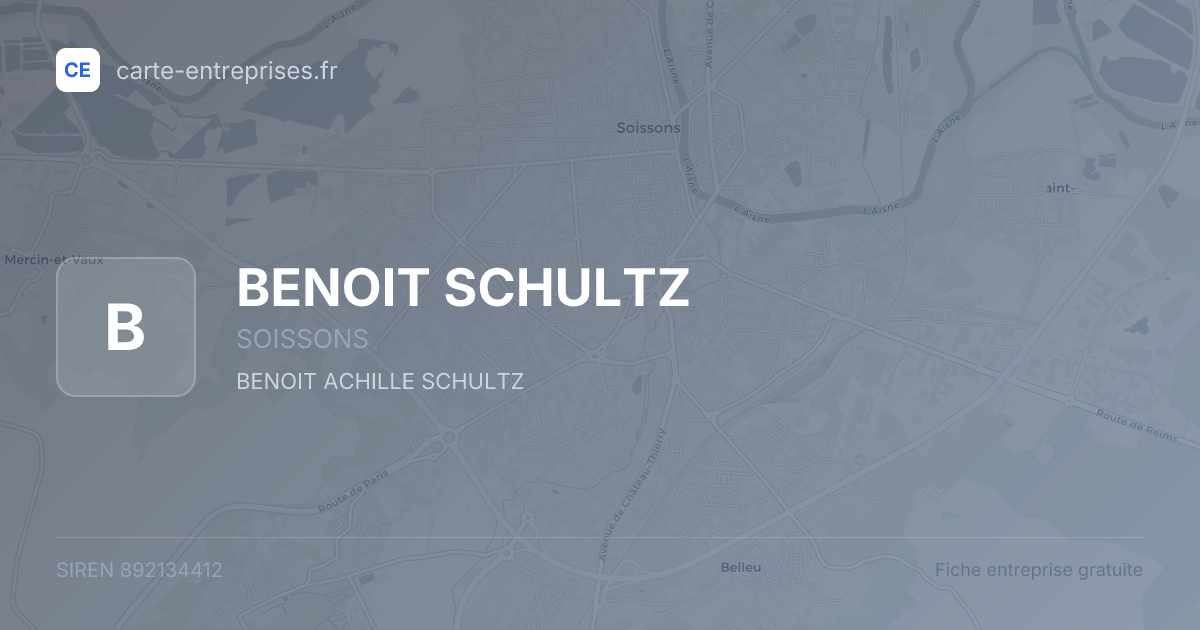 BENOIT SCHULTZ — 892134412 — fiche entreprise