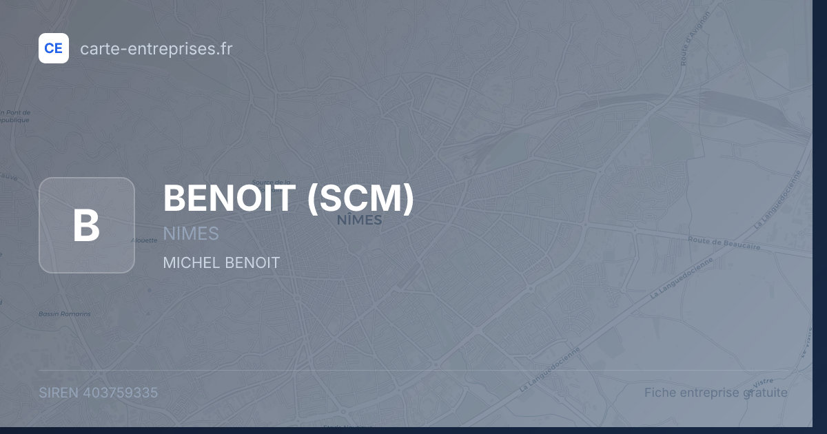 BENOIT (SCM) — 403759335 — fiche entreprise