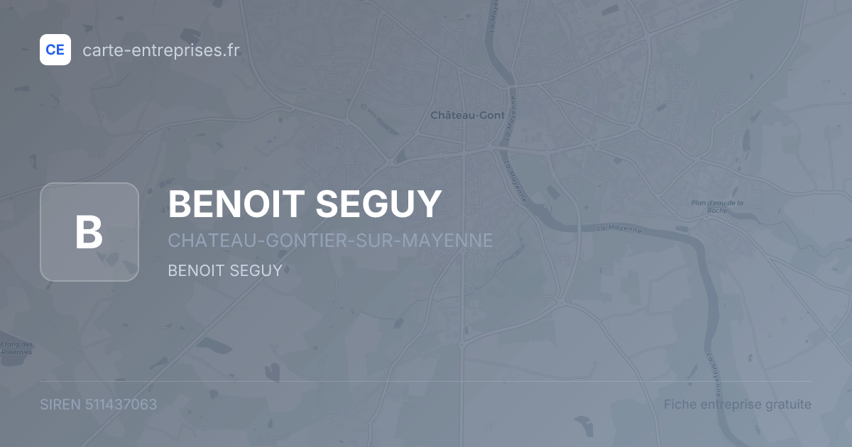 BENOIT SEGUY — 511437063 — fiche entreprise