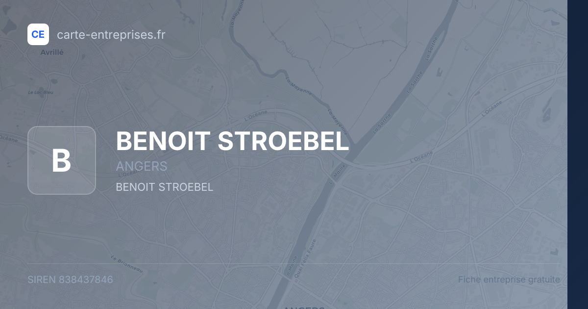 BENOIT STROEBEL — 838437846 — fiche entreprise